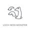 Loch ness monster linear icon. Modern outline Loch ness monster