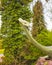 Loch ness monster statue in Loch Ness in Scotland