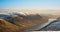 Loch Turret Reservoir Dam and Choinneachain Hill - view from Ben Chonzie