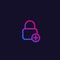 Lock with add sign, extra security vector icon