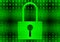 Lock Binary Abstract Background Design with green colored