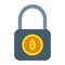 Lock, bitcoin encryption, bitcoin lock, secure bitcoin fully editable vector icons