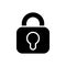 Lock black glyph icon