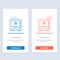 Lock, Box, Deposit, Protection, Safe, Safety, Security  Blue and Red Download and Buy Now web Widget Card Template