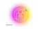 Lock with Check line icon. Private locker sign. Gradient blur button. Vector