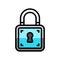 lock close color icon vector illustration