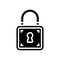 lock close glyph icon vector illustration