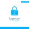 Lock, Computing, Locked, Security Blue Business Logo Template