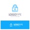 Lock, Computing, Locked, Security Blue Logo Line Style