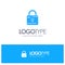 Lock, Computing, Locked, Security Blue Logo vector
