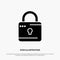 Lock, Computing, Locked, Security Solid Black Glyph Icon