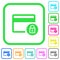 Lock credit card transactions vivid colored flat icons