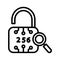 Lock, cryptographic hash, cryptographic algorithm, secure hash  fully editable vector icons