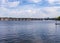 Lock and Dam across Mississippi river in Davenport Iowa