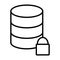 Lock Database Line Icon. Vector Simple Minimal 96x96 Pictogram