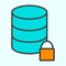 Lock Database Line Icon. Vector Simple Minimal 96x96 Pictogram