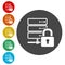 Lock Database symbol, Locked database Icon