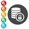 Lock Database symbol, Locked database Icon