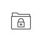 Lock folder line icon