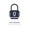 lock graphic interface security icon on white background. Simple element illustration from Security concept