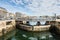The lock of the harbor in Cherbourg, France