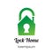 Lock Home logo or symbol template design