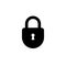 Lock icon. Blocking icon. Closed padlock. Protection symbol.