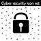 Lock icon. Cyber security icons universal set for web and mobile