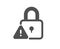 Lock icon. Padlock warning sign. Vector