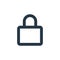 lock icon vector from basic ui concept. Thin line illustration of lock editable stroke. lock linear sign for use on web and mobile