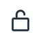 lock icon vector from basic ui concept. Thin line illustration of lock editable stroke. lock linear sign for use on web and mobile