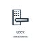 lock icon vector from home automation collection. Thin line lock outline icon vector illustration. Linear symbol