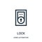 lock icon vector from home automation collection. Thin line lock outline icon vector illustration. Linear symbol