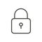 Lock icon vector. Line security symbol.