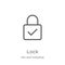 lock icon vector from seo and marketing collection. Thin line lock outline icon vector illustration. Outline, thin line lock icon