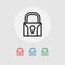 Lock icons. System security. Vector illustration.