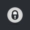 Lock Keyhole rounded icon. Vector illustration style is flat iconic symbol inside a circle