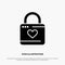 Lock, Locker, Heart, Heart Hacker, Heart Lock solid Glyph Icon vector