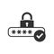 Lock, login, password, safe security icon Vector illustration flat design