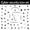 Lock logo icon. Cyber security icons universal set for web and mobile