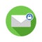 Lock mail icon. Email icon with long shadow.