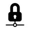 Lock network vector glyph flat icon
