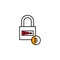 lock, password, bitcoin, cryptocurrency icon. Element of color finance. Premium quality graphic design icon. Signs and symbols