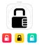 Lock with password icon.