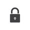 Lock, password icon vector, filled flat sign