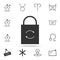 Lock reload icon. Detailed set of web icons and signs. Premium graphic design. One of the collection icons for websites, web desig