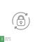 Lock reload icon Line style Padlock button security system