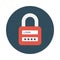 Lock sharing reception  vector flat icon