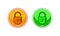 Lock and unlock button icons