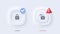 Lock and unlock buttons set. User web interface elements in Neumorphic design. Vector illustration